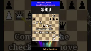 marshall,frank J-Capablanca,Jose raul 1990. | watch champions to be cham #shorts #chess