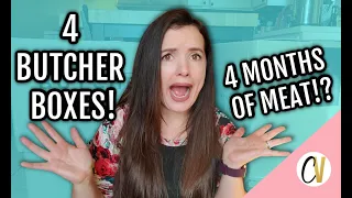 4 months of meat from ButcherBox!? Unboxing 4 HUGE boxes for a family of 6 (WHY!?)