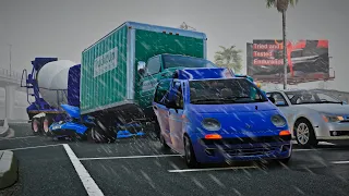 BeamNG Drive - Hydroplane and Icy Car Crashes #1