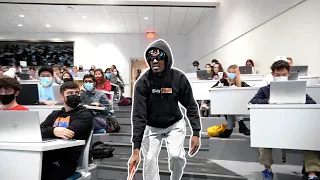 Blind Man In Lecture Prank!