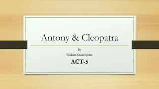 Antony and Cleopatra love 💕 story in Tamil Act-5/P.g trb English