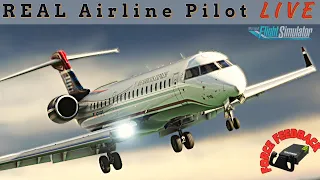 Day in the LIFE | Real AIRLINE Pilot | CRJ-700 SOUND PACK! | Washington DC | #msfs2020 #aerosoft