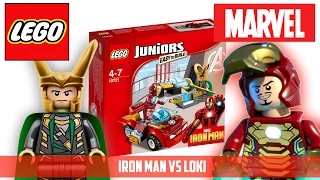 LEGO Juniors Iron Man vs. Loki 10721 Unboxing Review Speed Build Stop Motion Mini movies