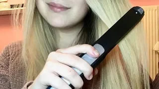 [ASMR] Ich glätte mein Haar 💇🏼‍♀️ | hair brushing and straightening (no talking)