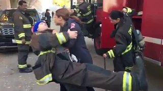 Chicago fire cast doing the mannequin challenge