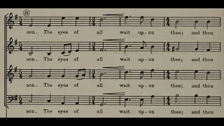 Jean Berger - The eyes of all wait upon thee (score video)