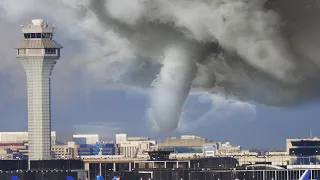 CHICAGO O'HARE TORNADO WARNING | EVERYBODY IN SHELTER, BUT ME!