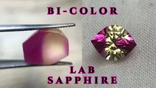 How I Facet this Bi-Color Lab Sapphire for Stunning Effect