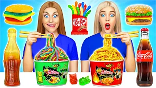 Gummibärchen Essen vs Echtes Essen Challenge von Multi DO Food Challenge