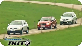 Crossover: VW Cross Golf vs Dodge Caliber vs Nissan Qashqai: -Test - Abenteuer Auto