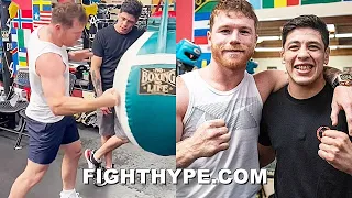 CANELO SHOWS UFC CHAMP BRANDON MORENO HOW TO ASSASSINATE THE BODY; MEXICAN POWER UNITES