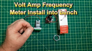 Voltage Amperage Frequency Meter installed into work bench