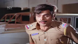 Inspector Ambarish Adventurously  Catches Tiger Prabhakar | Chakravyuha Kannada Movie Scene