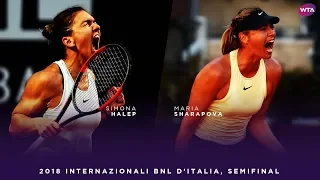 Simona Halep vs. Maria Sharapova | 2018 Internazionali BNL d'Italia Semifinal | WTA Highlights