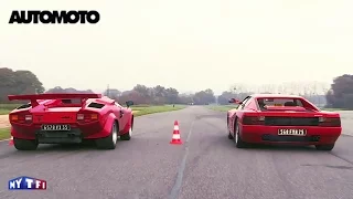 Défi : la Ferrari Testarossa (390ch) vs la Lamborghini Countach (375ch)
