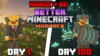 I Survived 100 Days in Hardcore Ultra Modded Minecraft... Here's What Happened