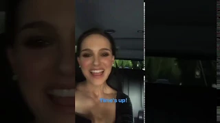 Natalie Portman rides to Golden Globes part 1