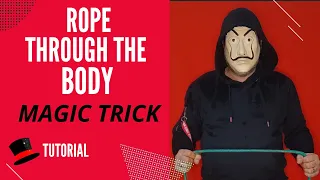 Rope Through The Body Magic Trick Tutorial