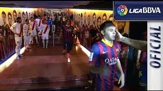 Jugadores en el tunel de vestuarios FC Barcelona - Rayo Vallecano