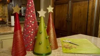 Wrapping Paper Christmas Trees - Let's Craft with ModernMom - 12 Days of Christmas (Day 3)