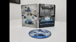 Fast & Furious 8 Steelbook Edition Bluray Movie unboxing+code Giveaway