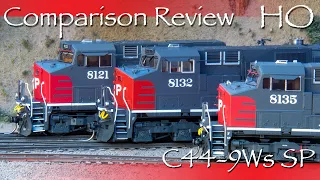 Comparison Review HO Scale C44-9W Locomotives - SP - Which Dash 9 is Best?