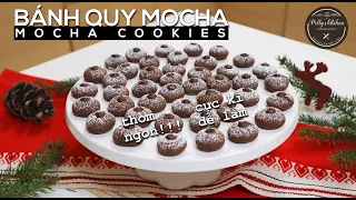 CÁCH LÀM BÁNH QUY CÀ PHÊ| Mocha cookies| How to make Coffee cookies| BÁNH QUY CÀFE | Polly Nguyen |