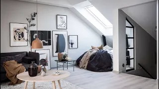 Scandinavian Attic Tiny Apartment | Micro Studio Apartment Tour | Never Think Too Small