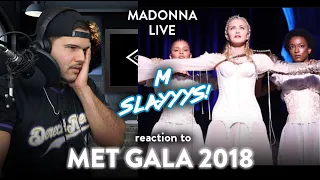 Madonna Reaction Met Gala 2018 LIVE! (THIS TOOK ME OVER!) | Dereck Reacts