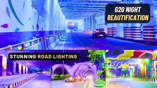 New India - G20 Night Beautification - Shining India at Night - Stunning Road Lighting