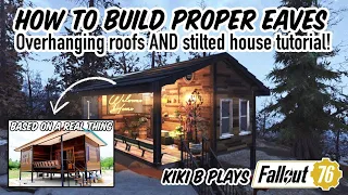 Modern Waterfront Cabin with Perfect Roof Eaves || Fallout 76 CAMP Building Tutorial