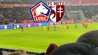 AMBIANCE LILLE - METZ (LOSC-FCM) (2-0) - LUCAS CHEVALIER ARRETE 2 PENALTYS LE LOSC GAGNE 3 POINTS