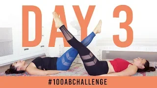 Day 3: 100 Double Leg Lifts! | #100AbChallenge w/ my sister!