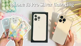 Iphone 13 pro unboxing with accessories | Silver | 512 gb | aesthetic