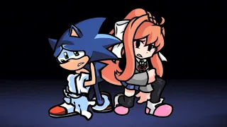 FNF: SONIC and MONIKA sings Phantasm (Chaos Nightmare) Dual Mix █ Friday Night Funkin' – mods █