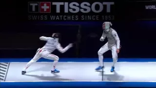 Ota vs Meinhardt  Moscow 2015 world Championship men's foil semi final