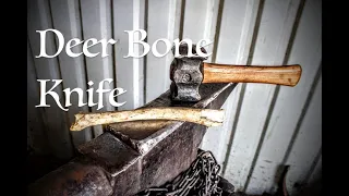 Forging A Primitive Deer Bone Handle Knife, Blacksmithing + We Believe worship vocal cover