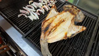 중앙시장 옥경이네 건생선 갑오징어구이 생선찜 / Jungang Market Steamed Fish(Semi-Dry) with Beer-Korean Street Food