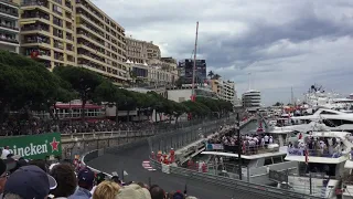 2019 Monaco F1 GP: First Lap, View from tribune K1.