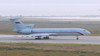 Ту-154 взлёт из аэропорта Угольный Tupolev 154 take off