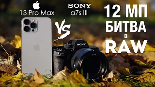 iPhone 13 Pro Max Apple ProRAW против Sony a7s III RAW сравнение фото