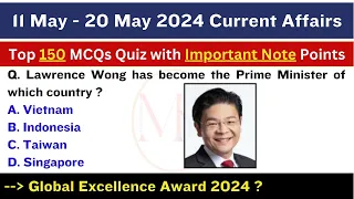 May 2024 Current Affairs - Part 2 - Top MCQs Quiz - Important Current Affairs 2024