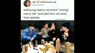 taehyung read a comment yoongi marry me - #vlive JUNGKOOK JIN TAEHYUNG J-HOPE ENGLISH SUBTITLE #bts