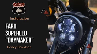 Instalación de Faro SuperLED "Daymaker" para Harley Davidson