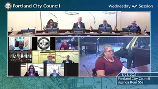 Portland City Council Meeting AM Session 6/28/23