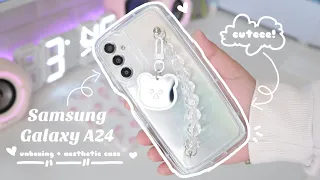 Samsung Galaxy A24 | Aesthetic unboxing | cute case | aesthetic themed 🤍
