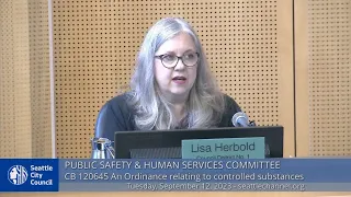 Seattle City Council Public Safety and Human Services Committee Special Meeting 9/12/23