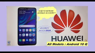 { Bypass FRP } How to Remove Google account   from All  HUAWEI Android 10Q.