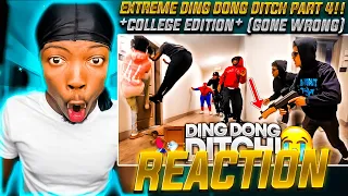 BRO CALLED SERCUTY ON THEM!! EXTREME DING DONG DITCH PART 4! *COLLEGE EDITION* (GONE WRONG) Reaction