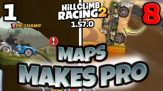 Top 8 Craziest Maps that make you PRO! 🔥 Hill Climb Racing 2